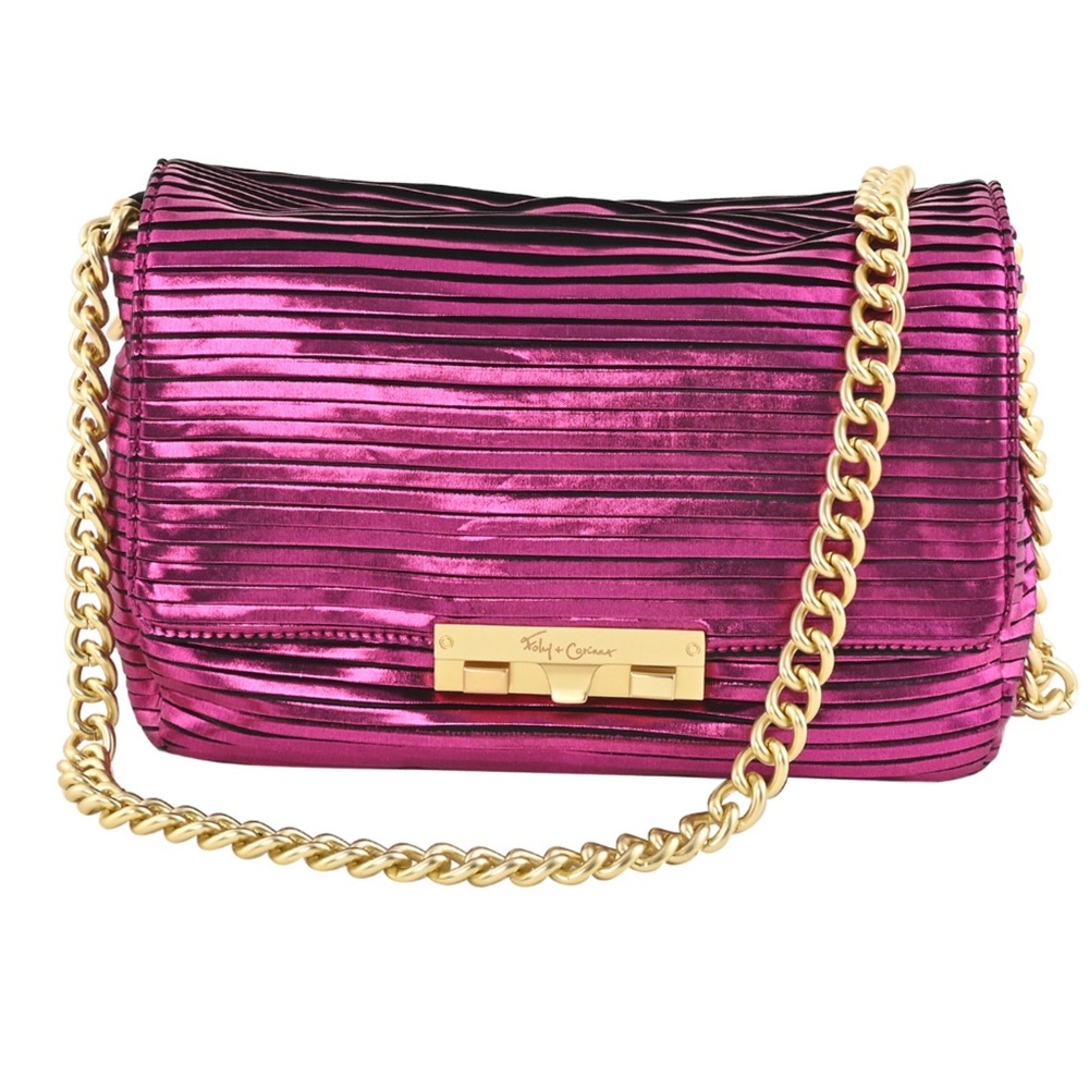 Foley & Corinna vegan leather crossbody bag in violet